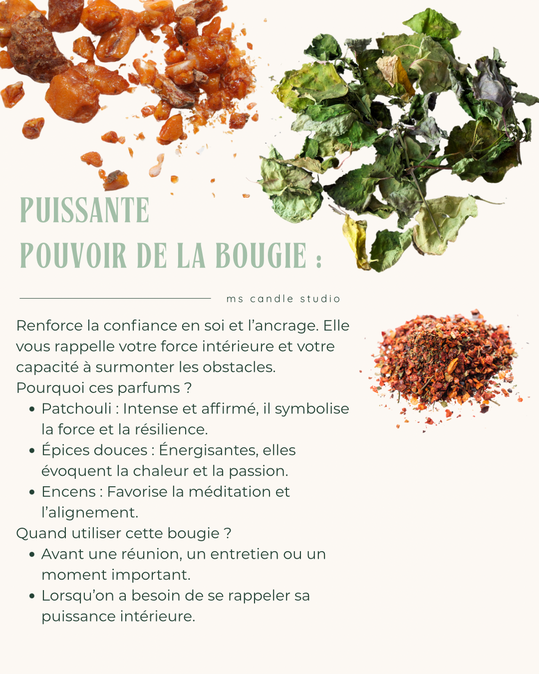 Bougie “Puissante” – Collection Féminité Révélée