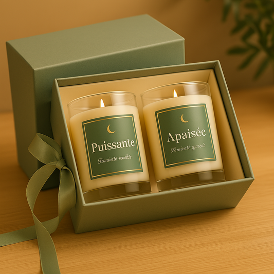Pack de 2 bougies – “Ton duo d’intentions”